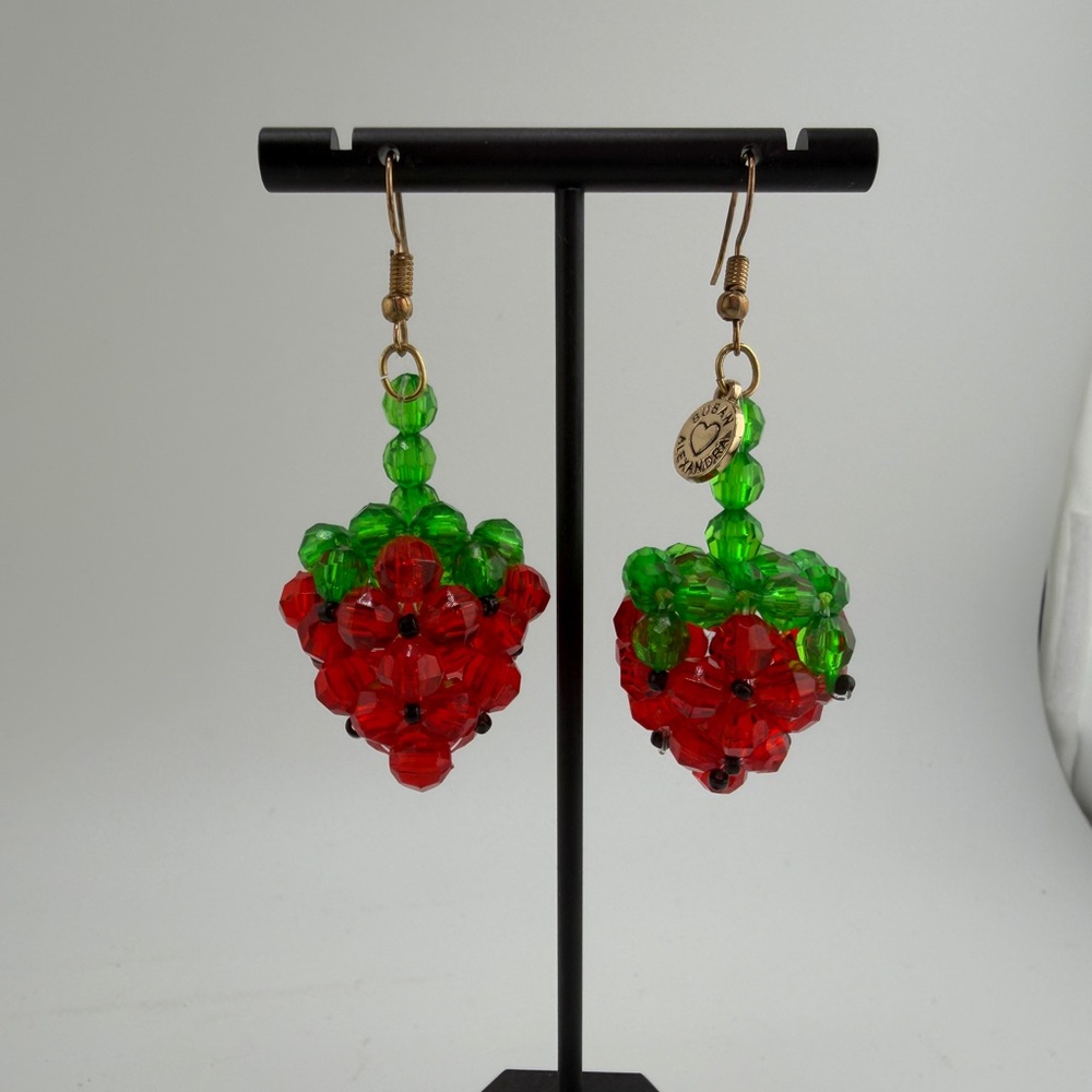 Susan Alexandra Beaded Strawberry Earrings